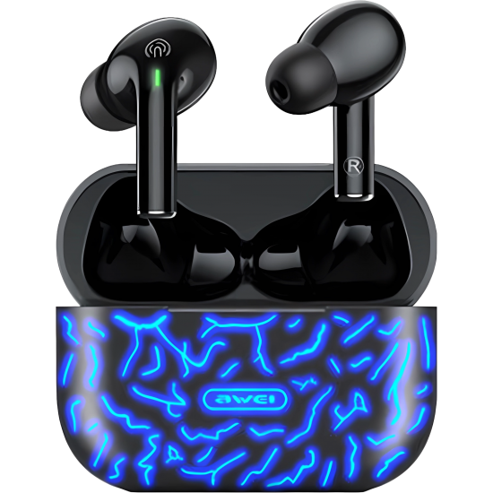 Airpods Awei Wireless Bluetooth T29 PRO BLue Light Black